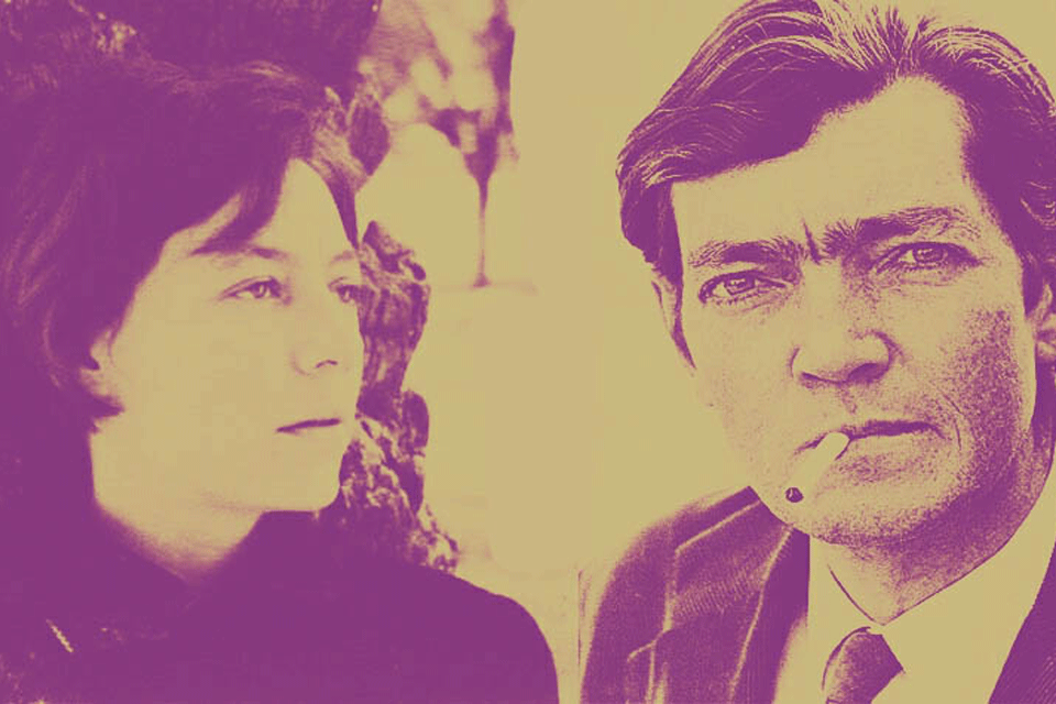 El relato “Lejana” de Julio Cortázar y su simbólico vínculo con Alejandra Pizarnik Julio Cortázar y Alejandra Pizarnik en retrato dual con filtro tonalizado en tonos púrpuras y beige