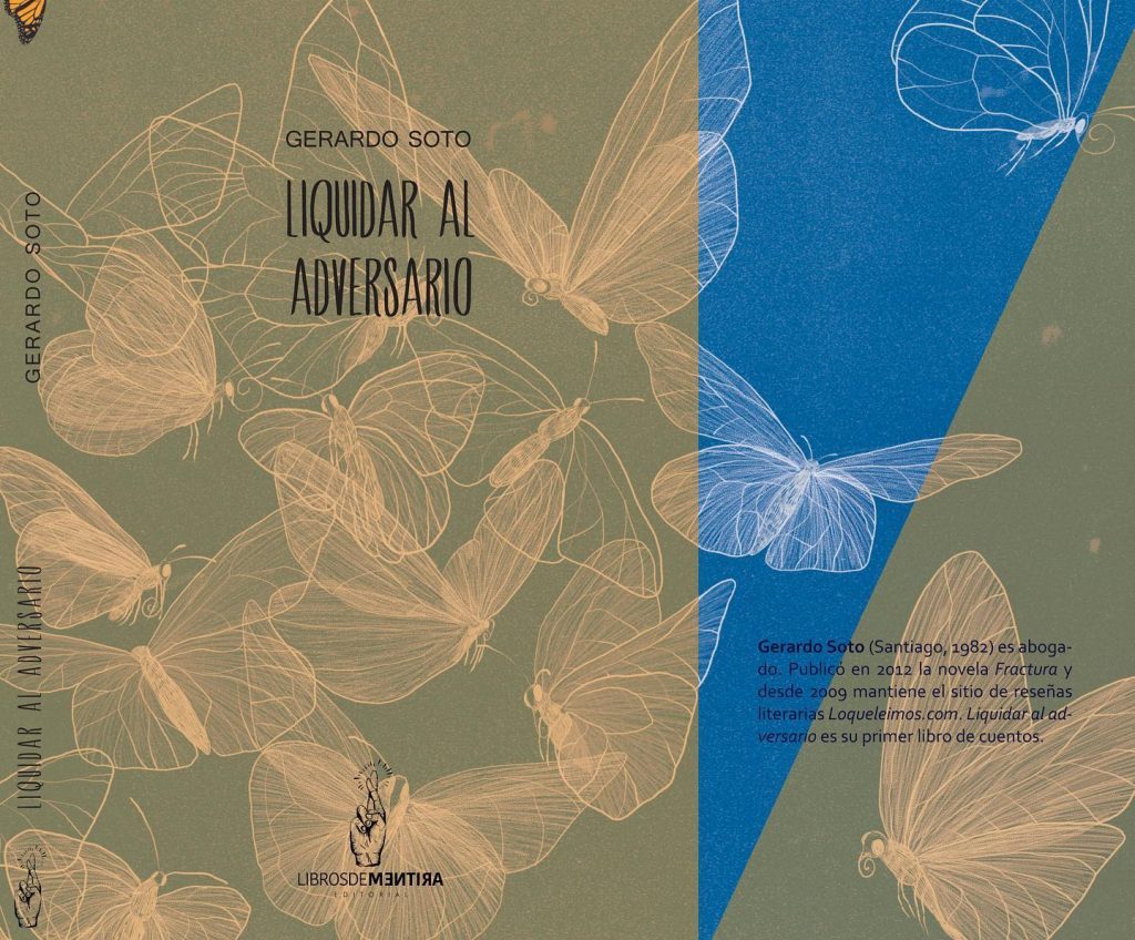 Portada del libro Liquidar al adversario de Gerardo Soto con ilustraciones de flores y formas geométricas en tonos