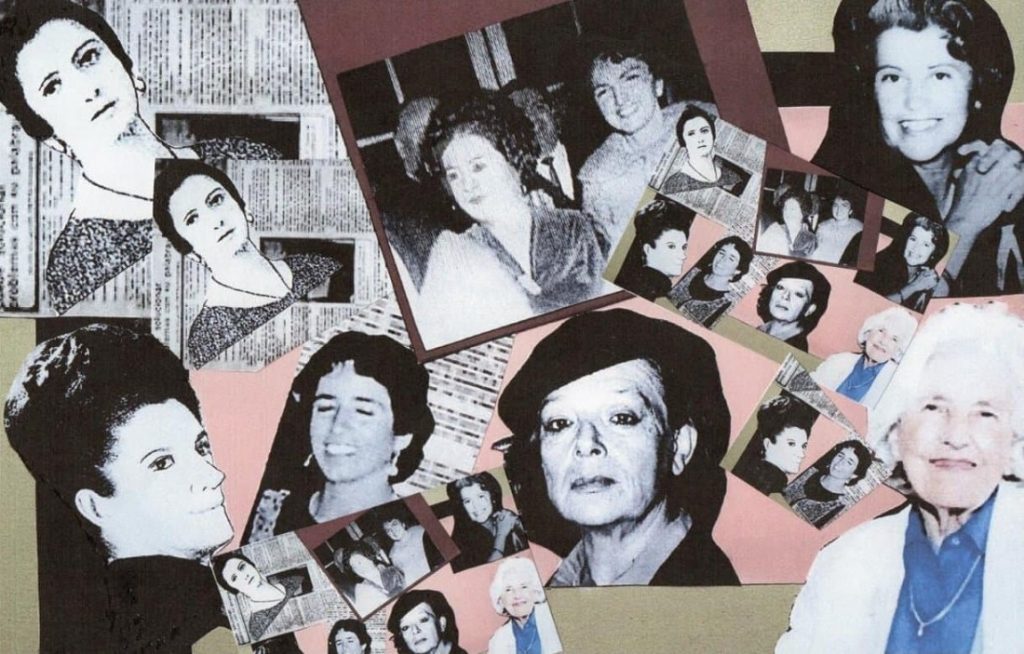 Collage de fotografías en blanco y negro de escritoras chilenas, retrato documental de la literatura femenina del norte