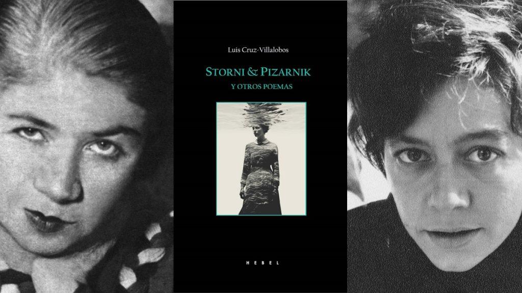 Alfonsina Storni y Alejandra Pizarnik, retratos en blanco y negro, y portada del ensayo sobre ambas poetas argentinas